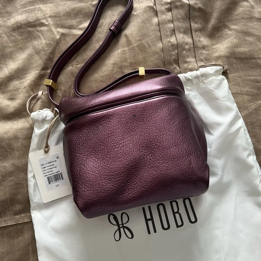 HOBO Logan Rich Frosted Plum Crossbody Bag